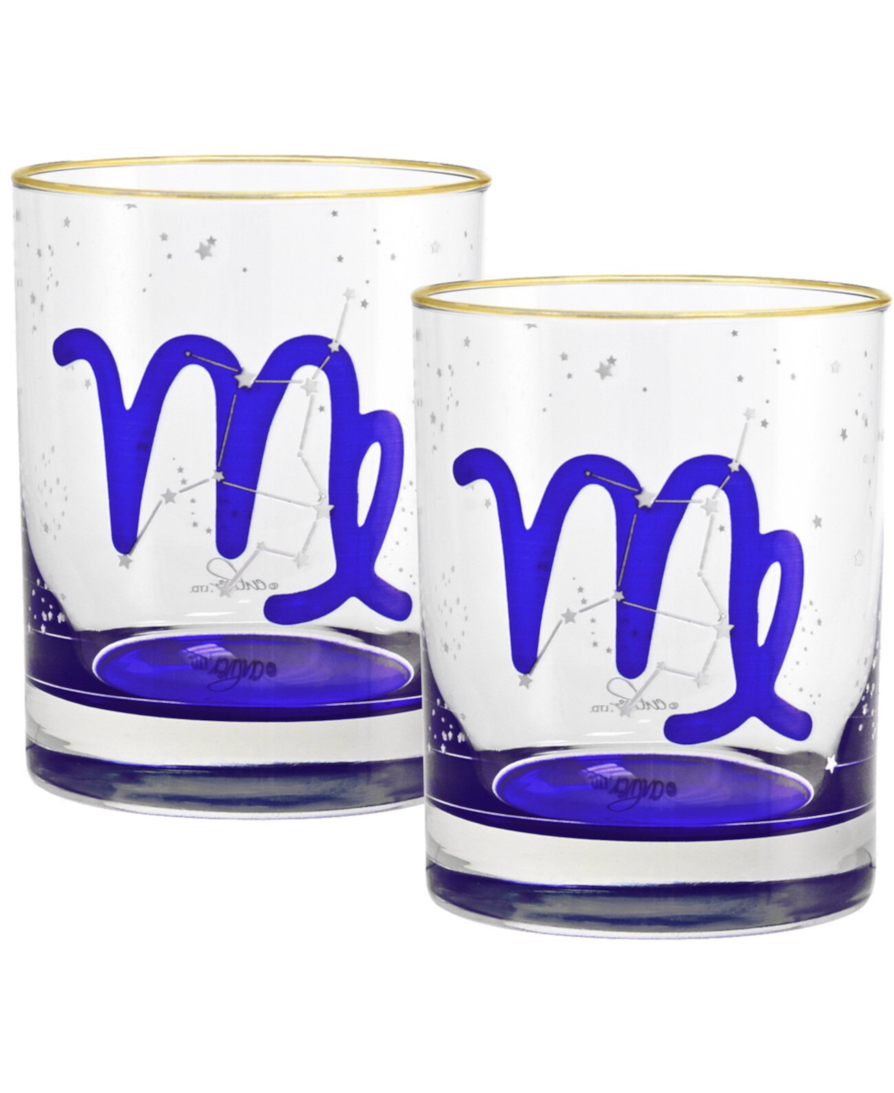 Virgo Zodiac Double Old-Fashioned Glass, Set of 2 Culver