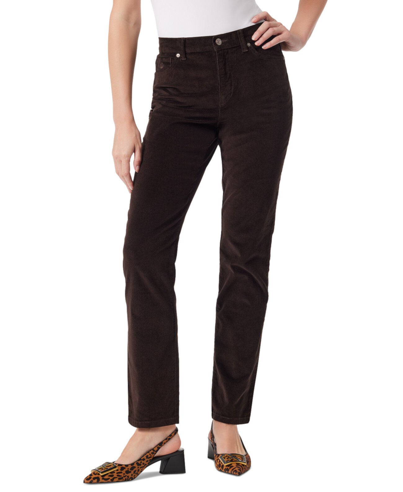 Women's Amanda High-Rise Straight-Leg Corduroy Pants Gloria Vanderbilt