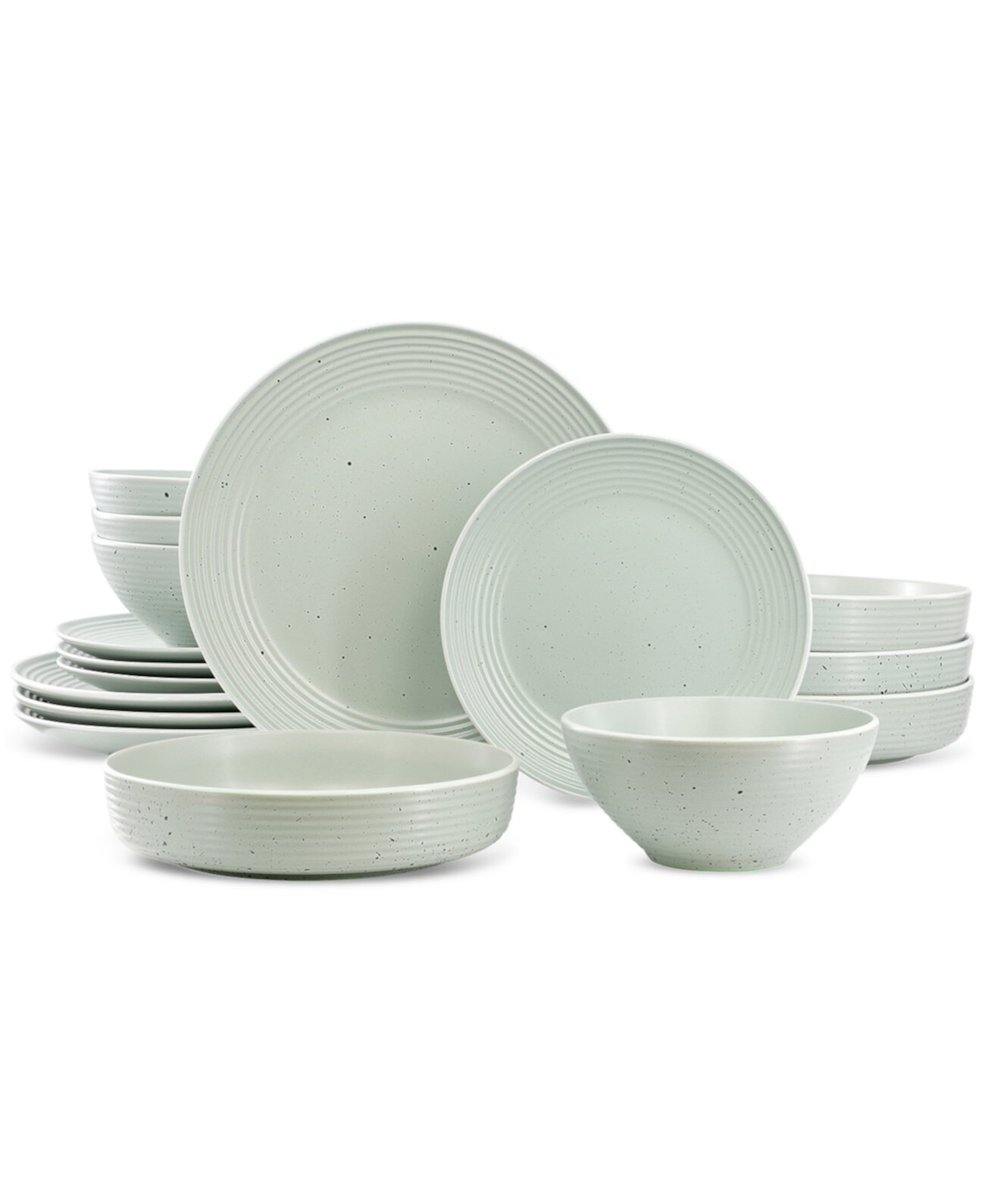 Emilia 16 Pc. Stoneware Dinnerware Set, Service for 4 Elama