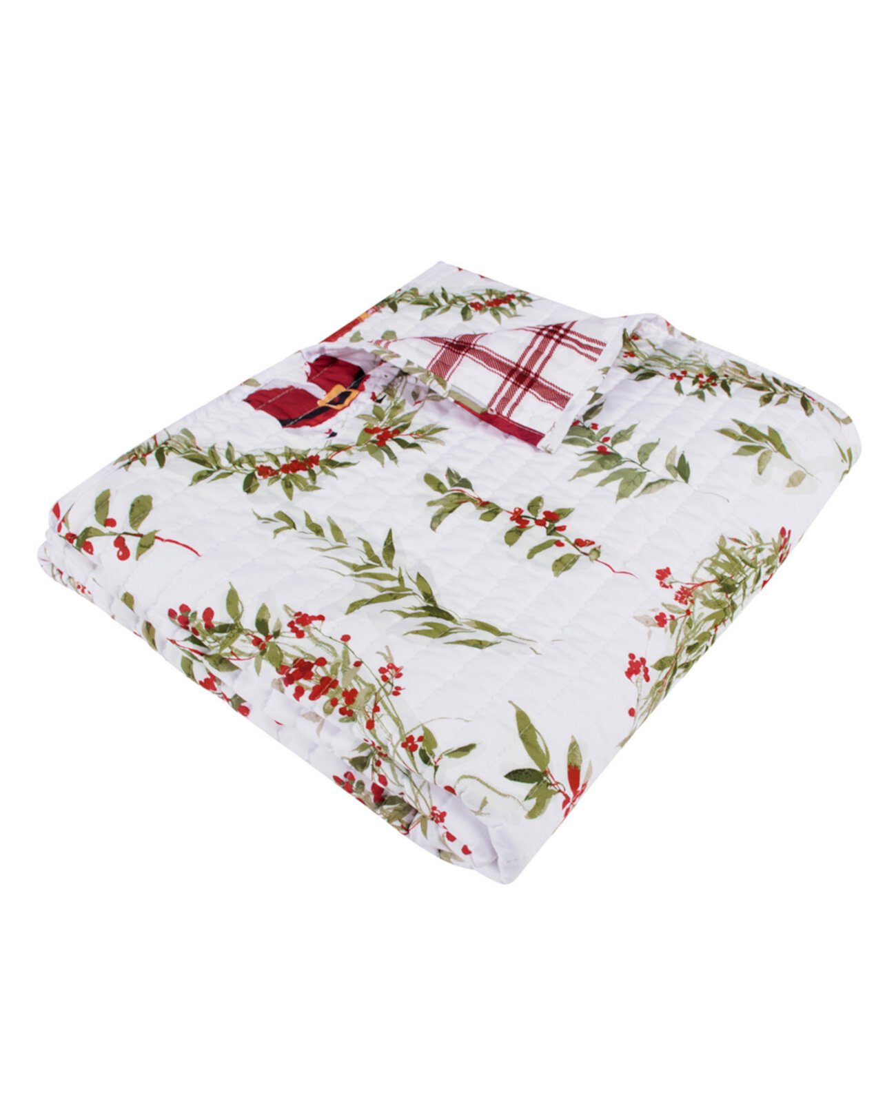 Merry Bright Pine Plaid Reversible Quilted Throw, 50" x 60" Levtex