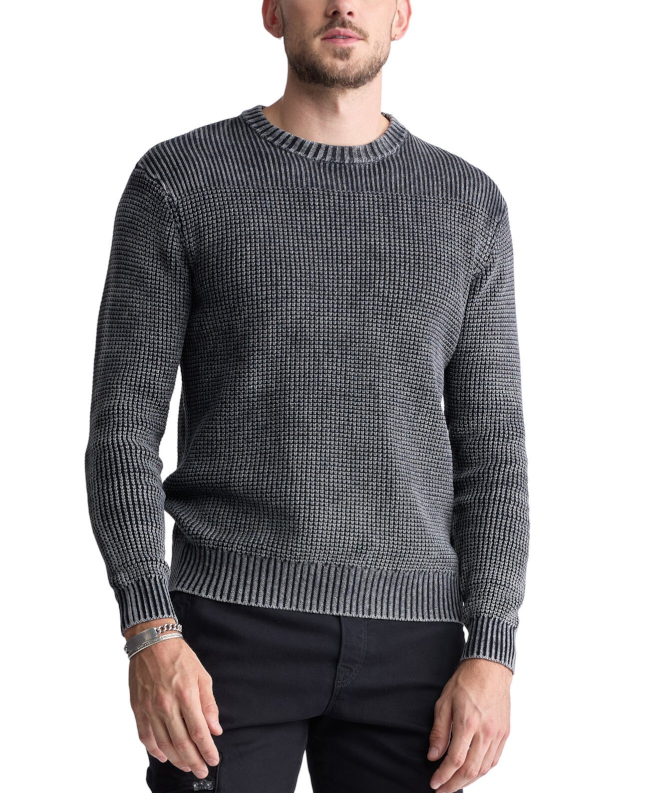 Мужской Свитер Buffalo Washy Cotton Textured Knit Crewneck Buffalo