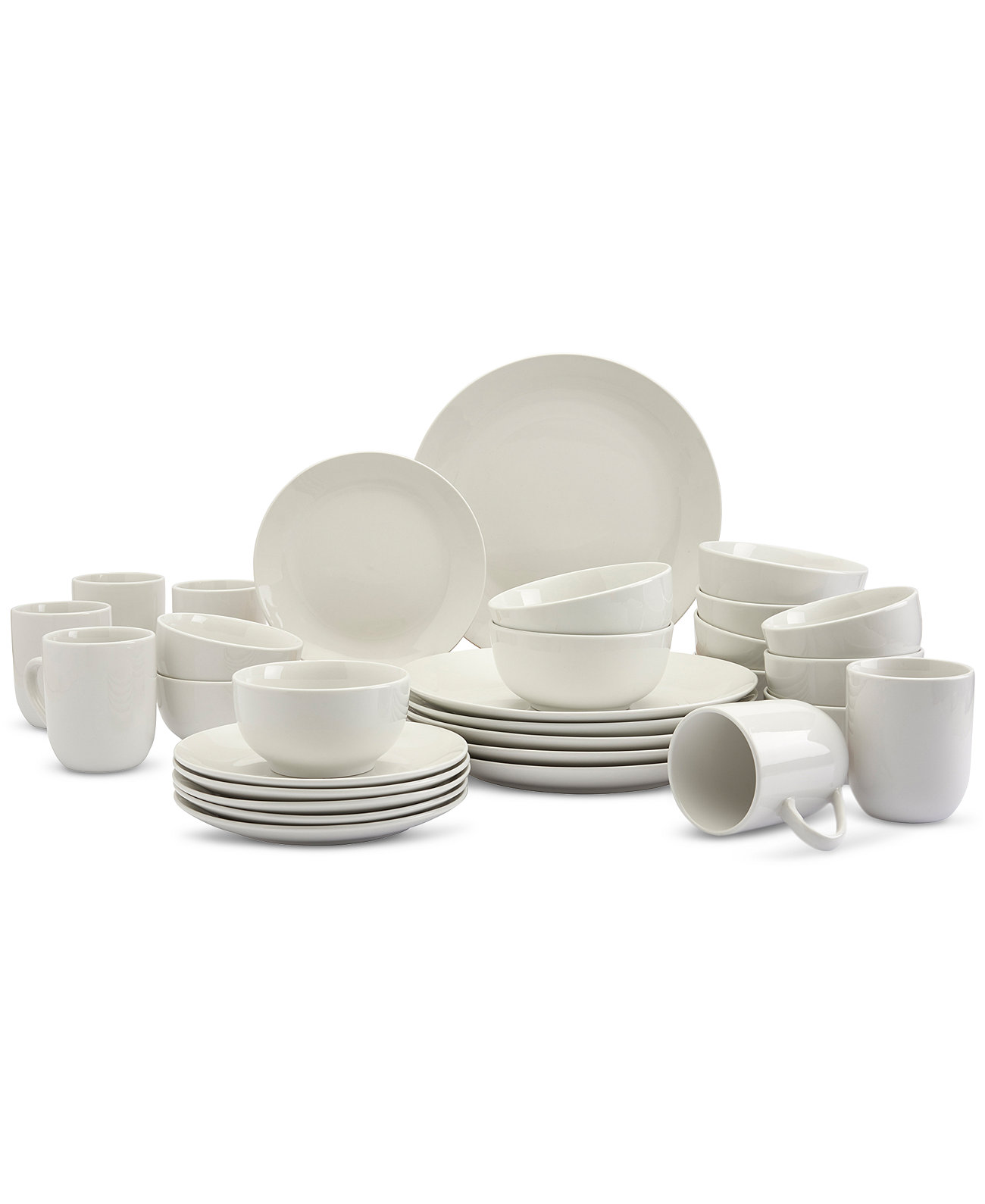 Round Coupe 30-Pc. Dinnerware Set, Service for 6 Studio TU