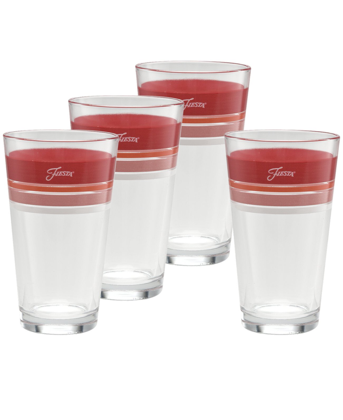 Sunset Horizon Edgeline Tapered Cooler Glass, Set of 4 FIESTA