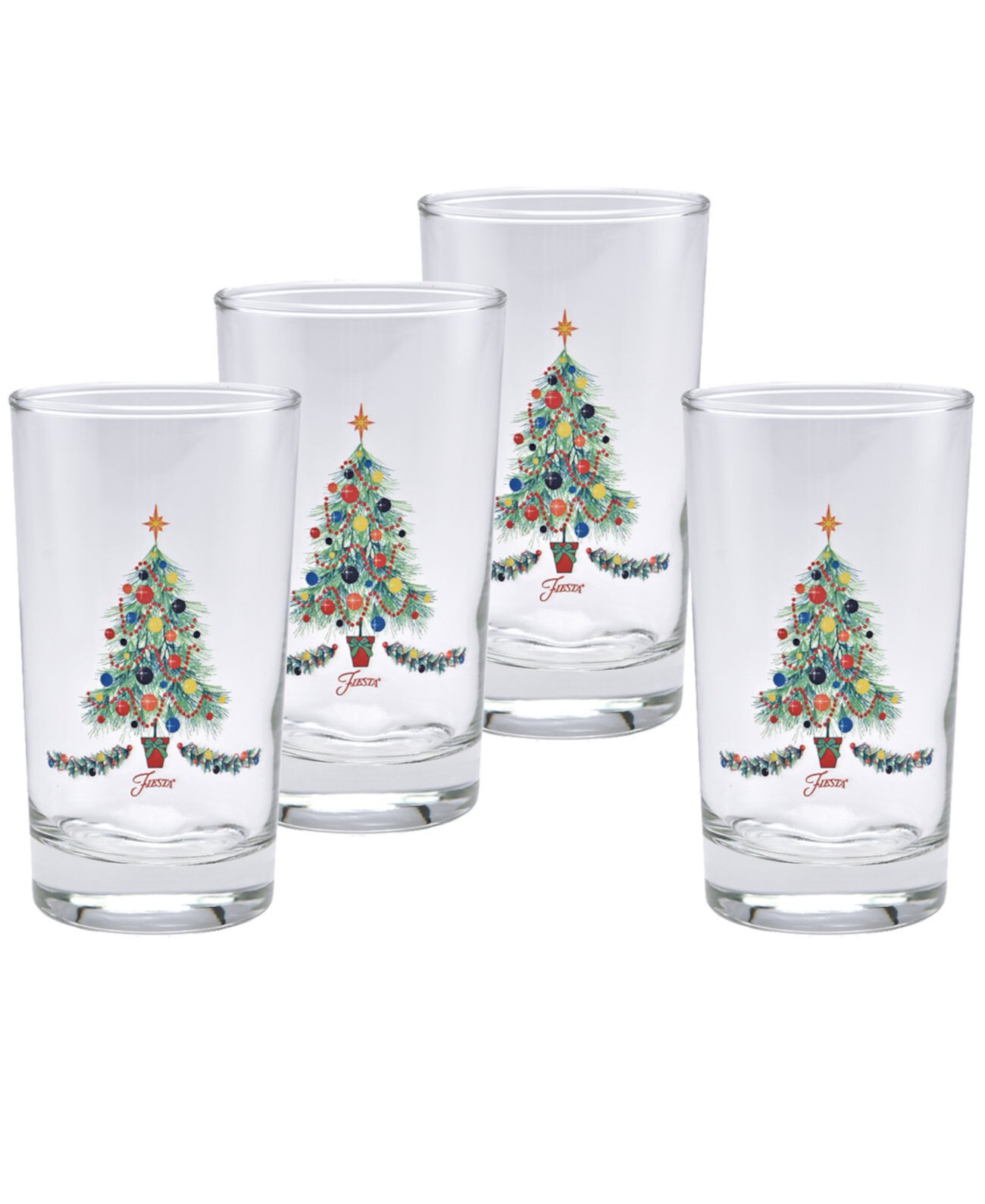 Christmas Tree Juice Glass, Set of 4 FIESTA