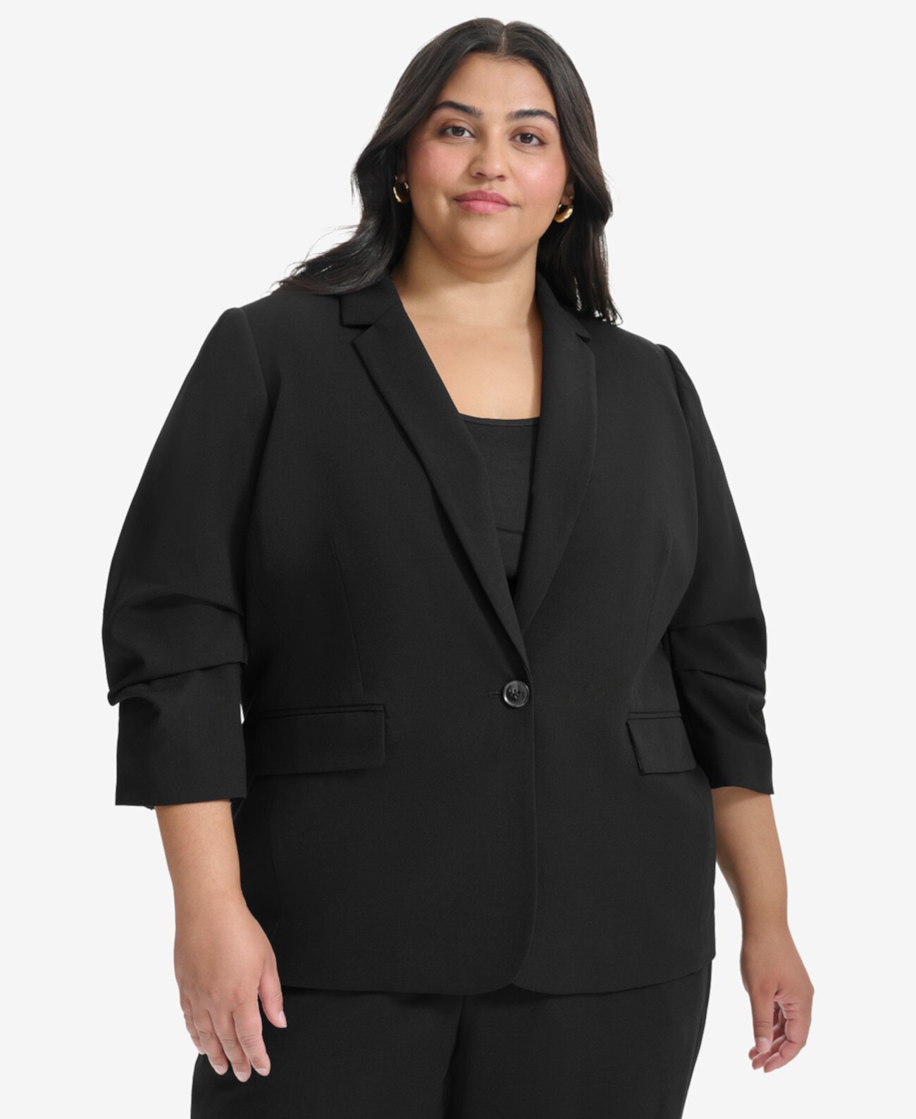 Женский Блейзер DKNY Plus Size 3/4-Рукав Мэдисон DKNY