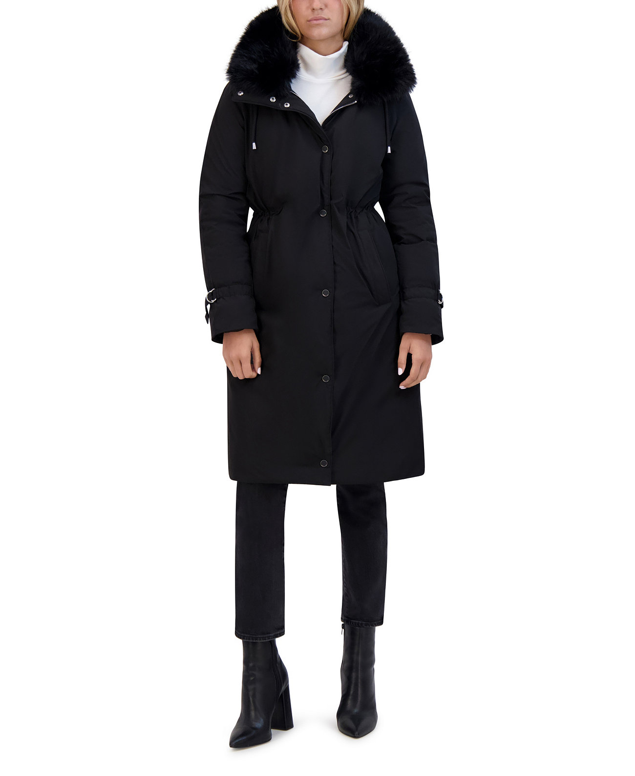 Women's Hooded Anorak Puffer Coat Kenneth Cole