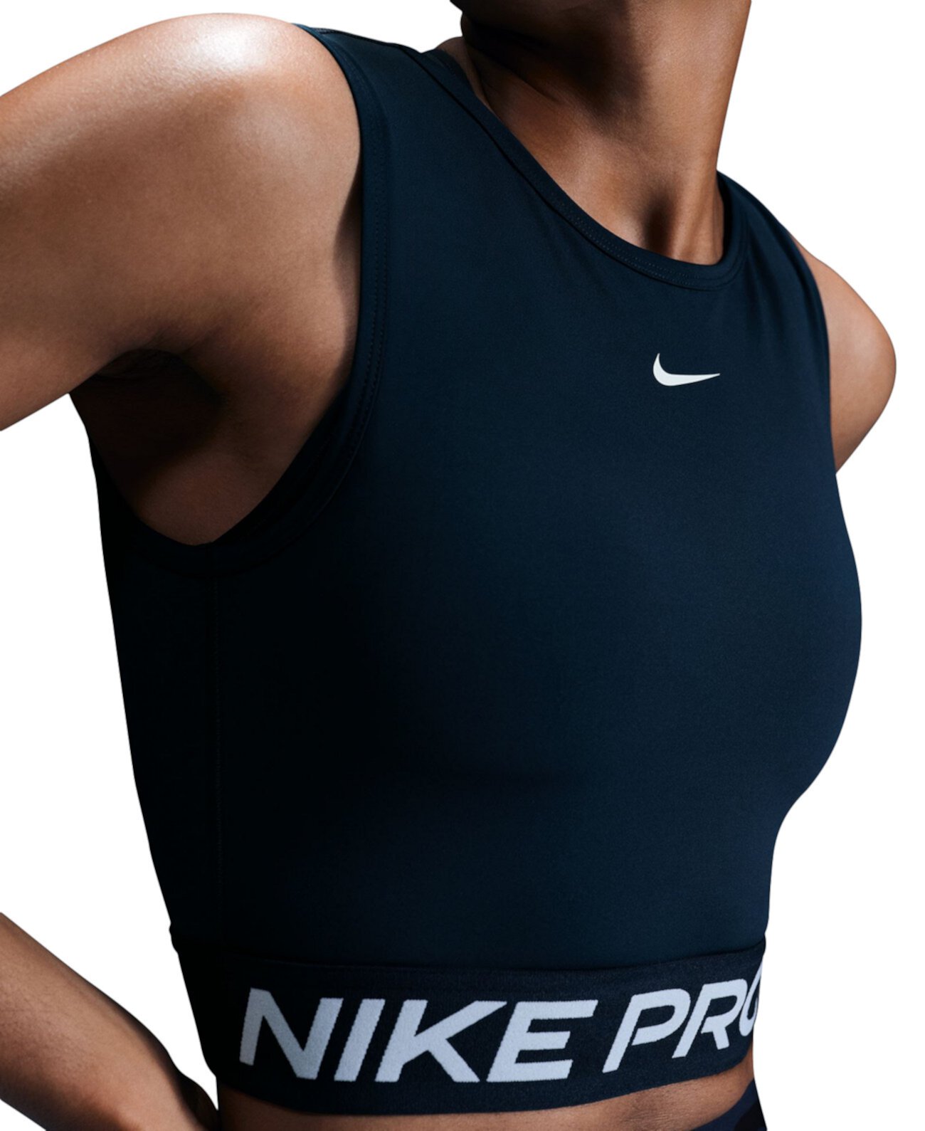 Женская облегающая укороченная майка Nike Pro Dri-FIT с дышащей тканью Nike