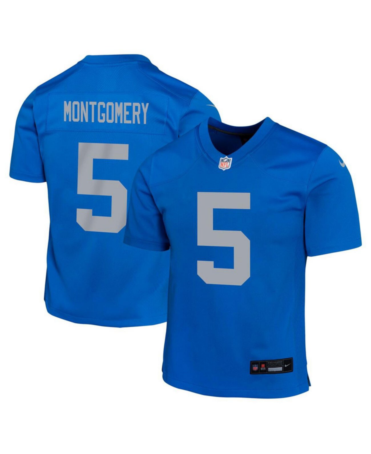 Big Boys and Girls David Montgomery Blue Detroit Lions Alternate Player Game Jersey Nike