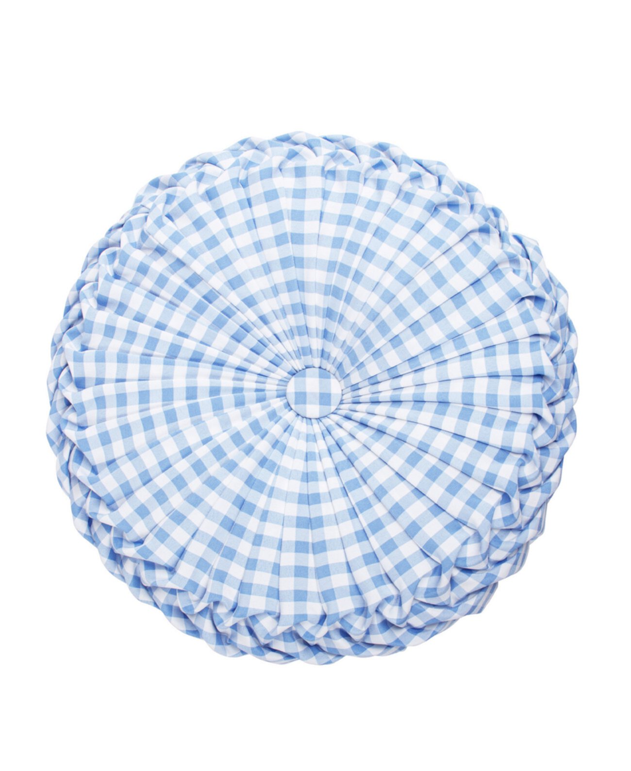 Radella Gingham Tufted Decorative Pillow, 16" Round Levtex