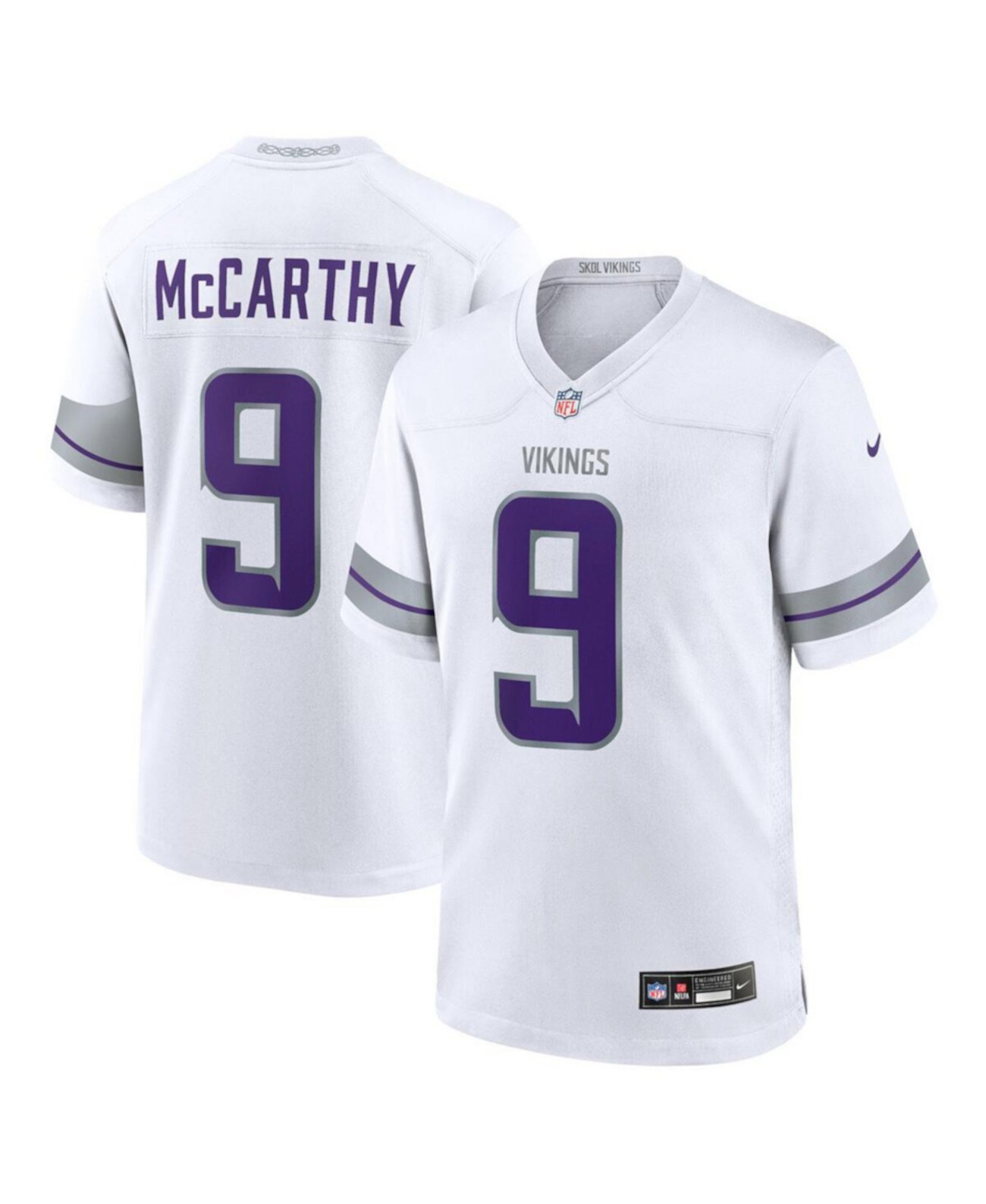 Детское Джерси Nike J.J. McCarthy Белое Minnesota Vikings Альтернативное Игровое Nike