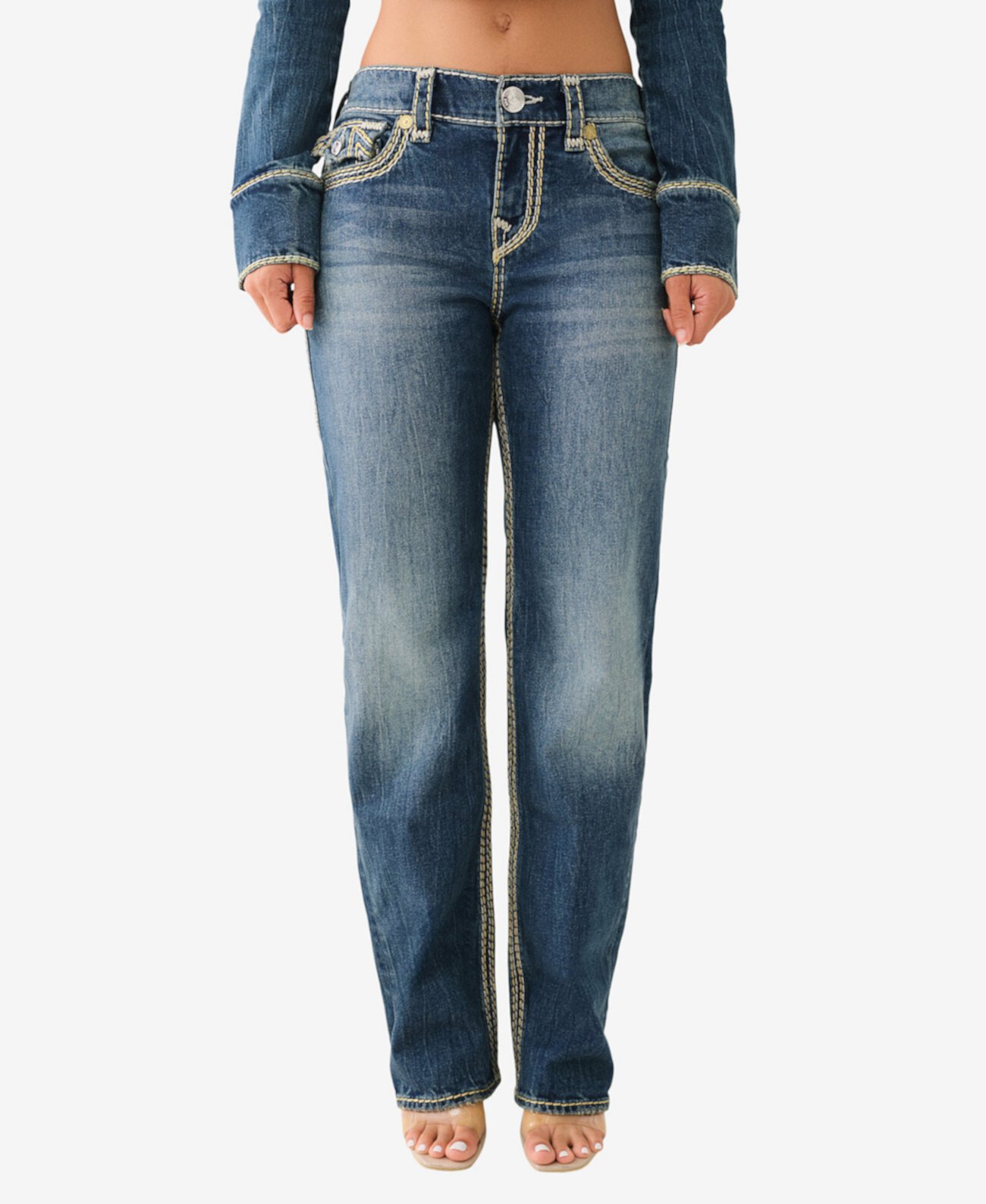 Женские Прямые Джинсы True Religion Ricki Super Relaxed True Religion