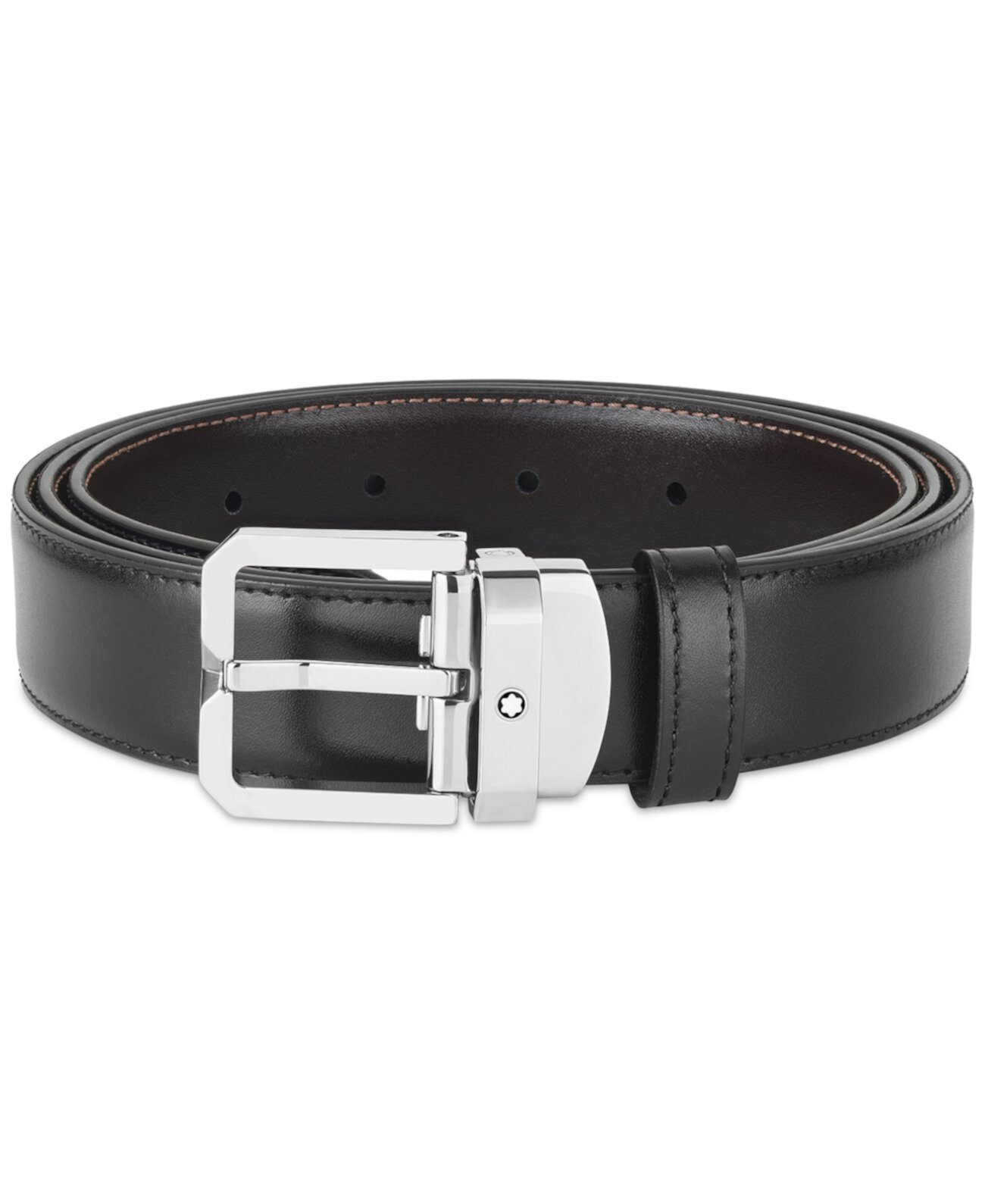 Men's Reversible Leather Square Buckle Belt Montblanc