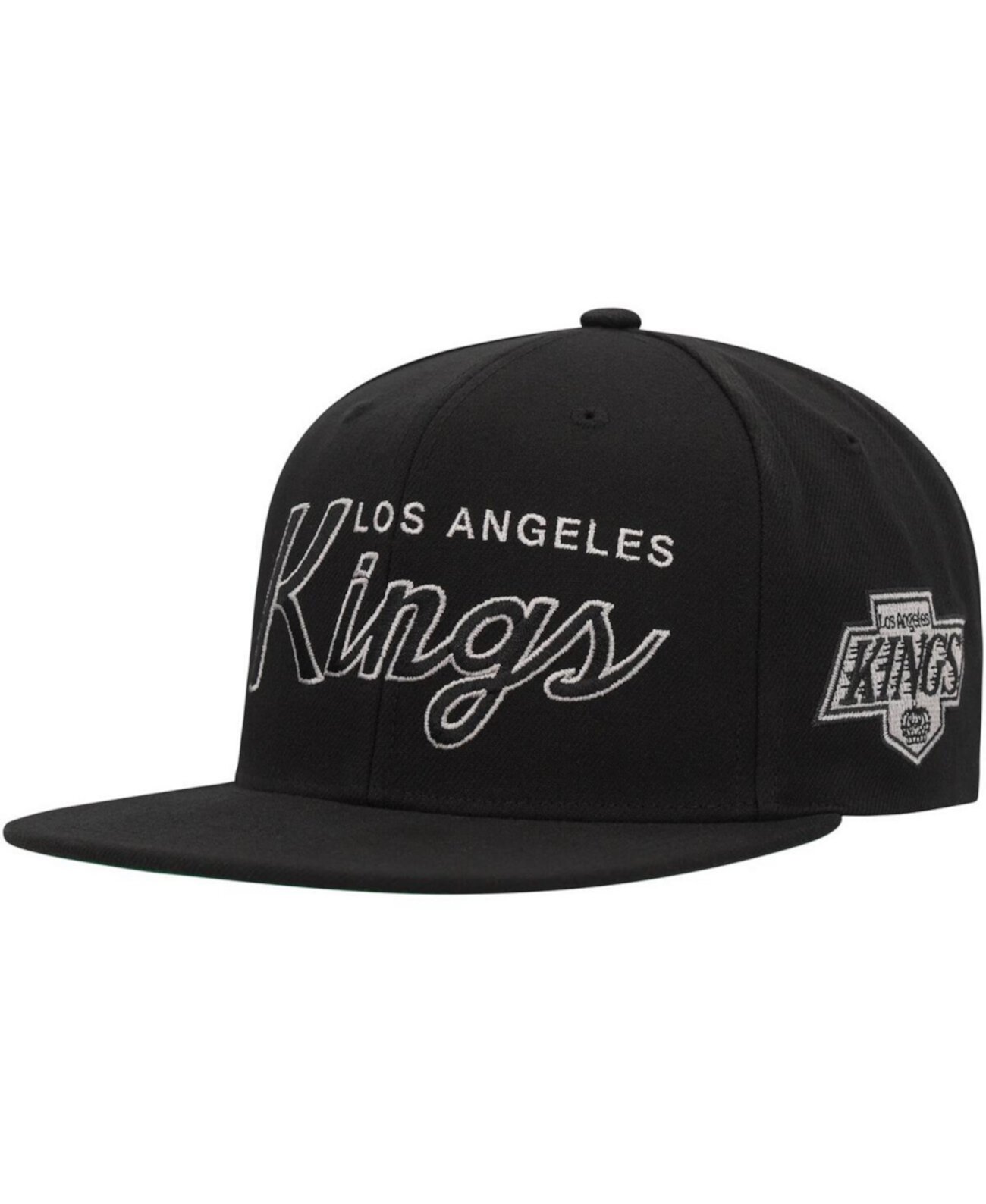 Бейсболка Mitchell & Ness Черная Los Angeles Kings Core Team Script 2.0 Snapback Mitchell & Ness