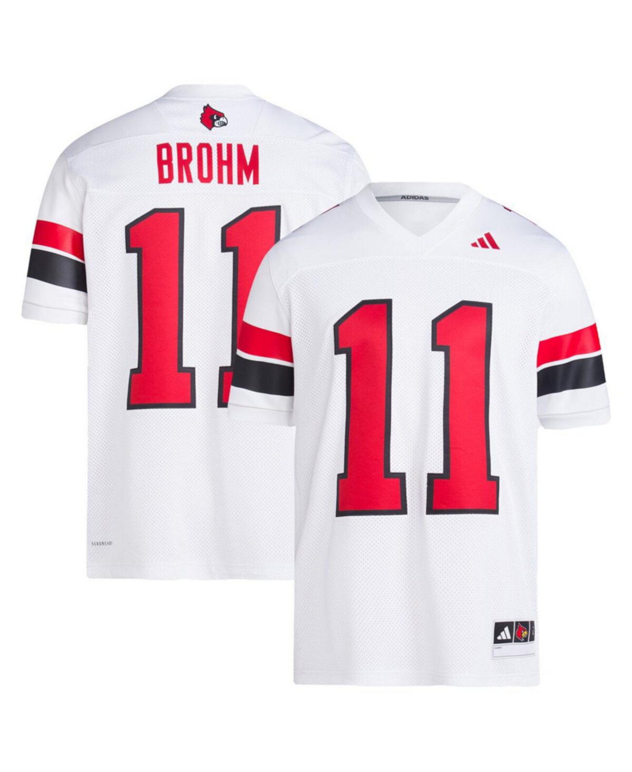 Мужское Джерси Adidas Jeff Brohm White Louisville Cardinals Football Icon Premier Adidas