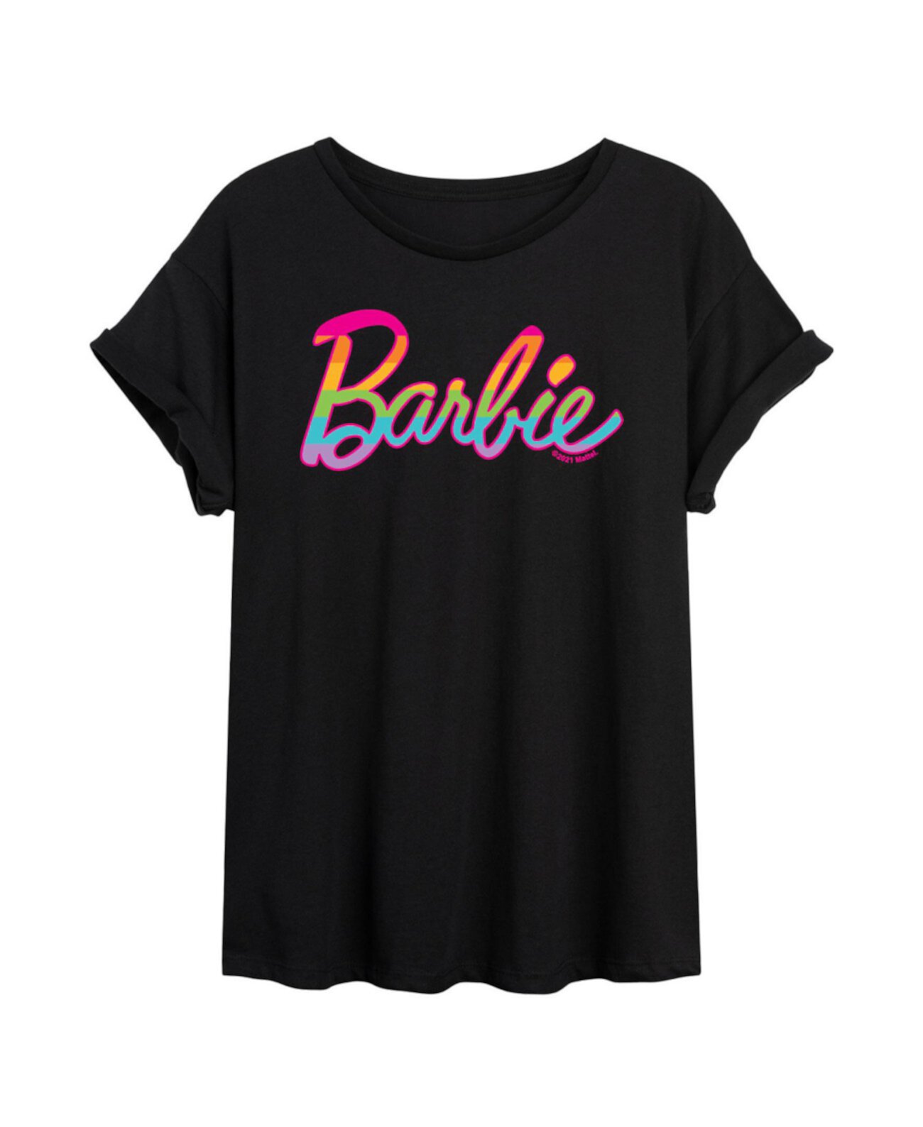 Детская Футболка Hybrid Apparel Trendy Juniors Barbie Rainbow Graphic Oversized Hybrid Apparel