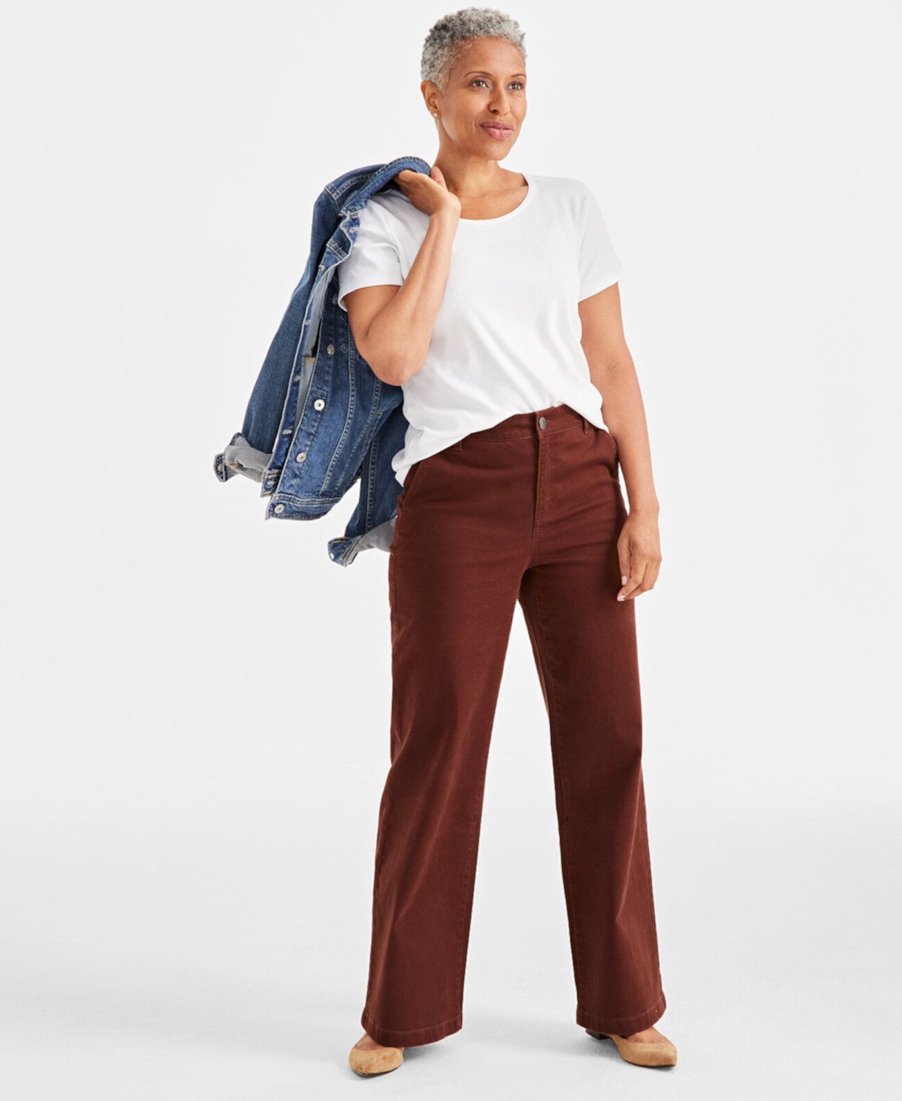 Women's High-Rise Wide-Leg Jeans, Created for Macy's Style & Co