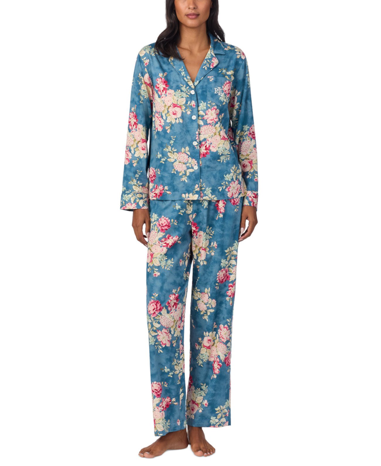 Женская Пижама LAUREN Ralph Lauren Petite Long-Sleeve Floral LAUREN Ralph Lauren