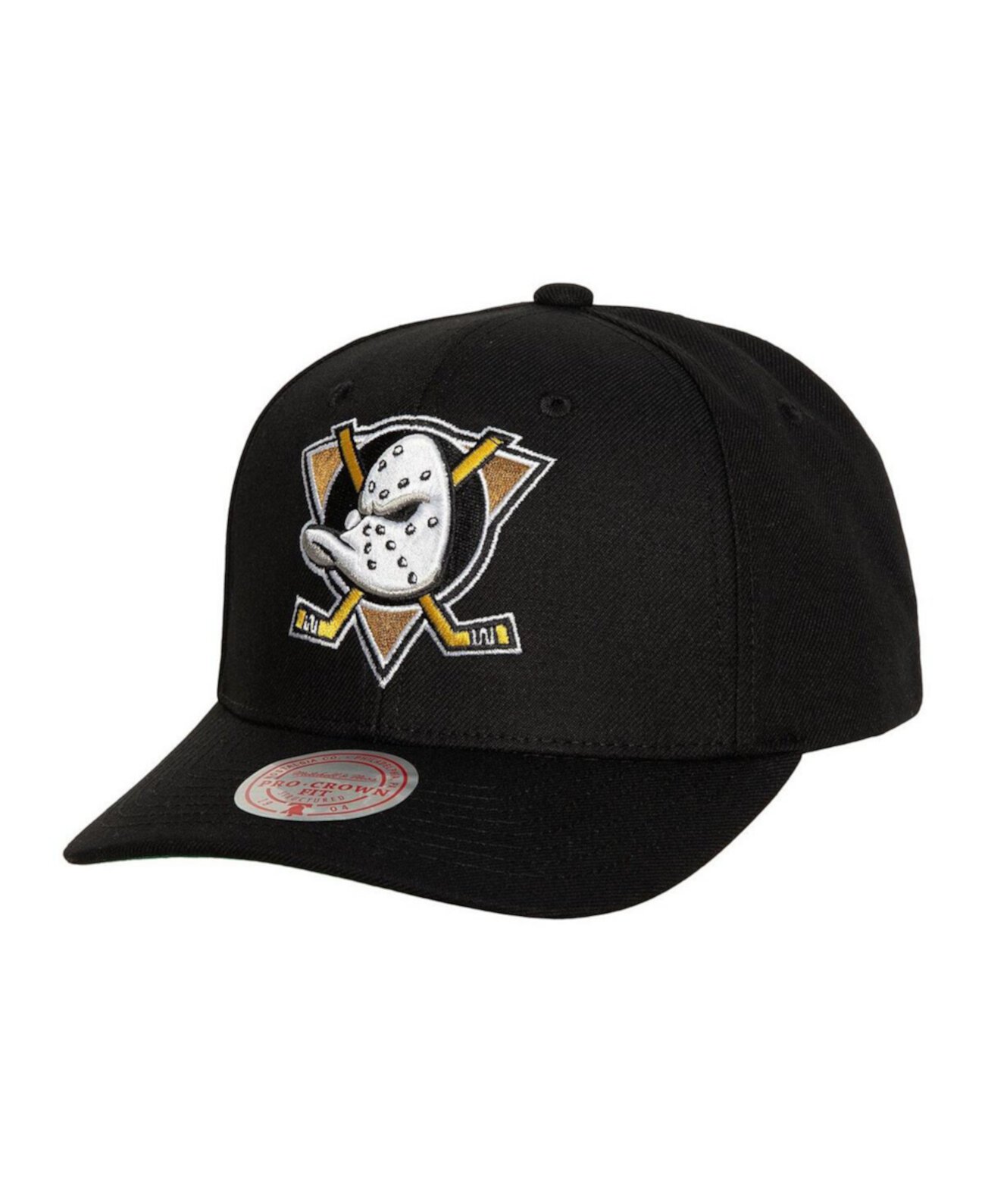 Men's Black Anaheim Ducks Team Ground Pro Adjustable Hat Mitchell & Ness