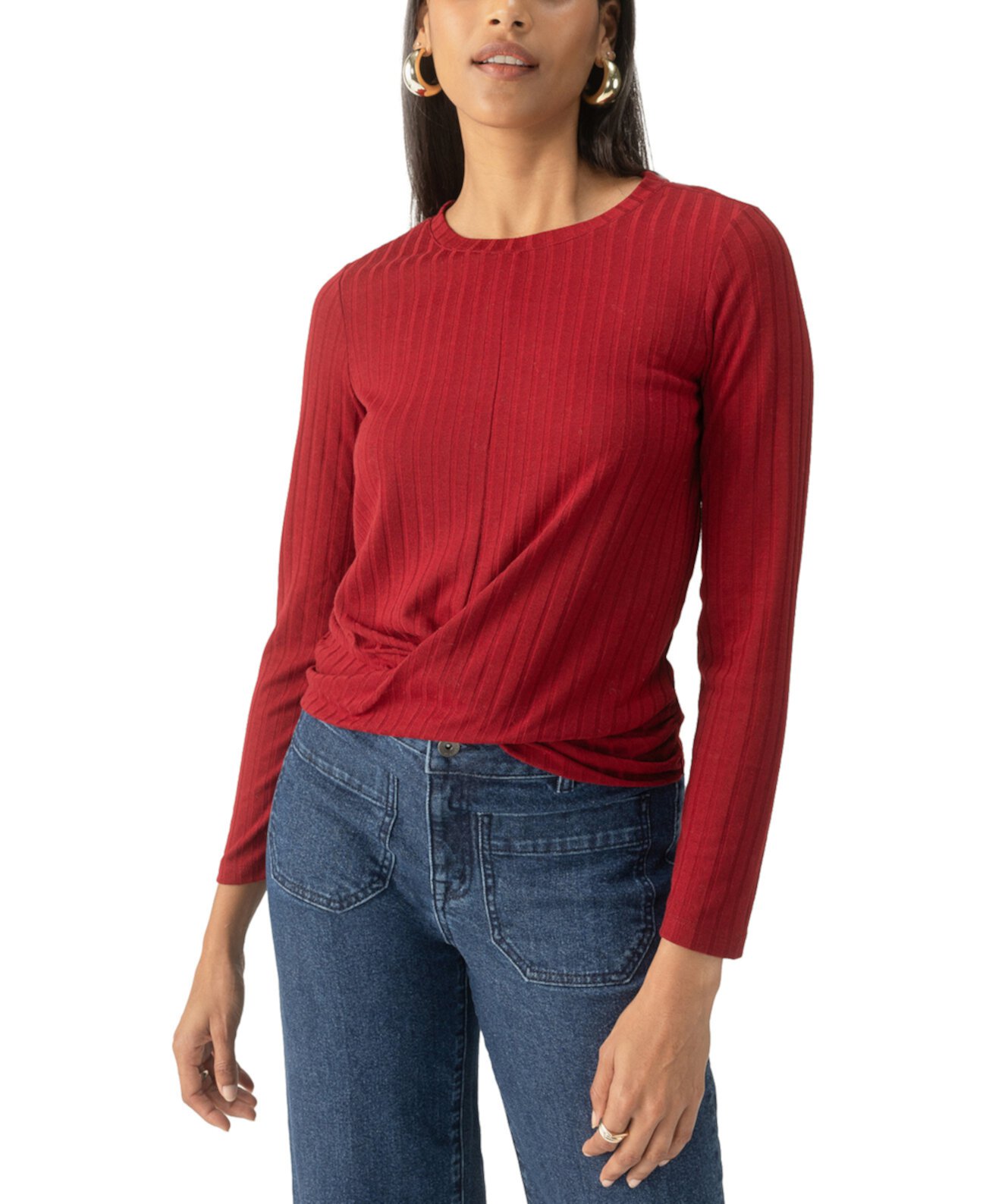 Женская Футболка Sanctuary The It Girl Ribbed Knit Top Sanctuary