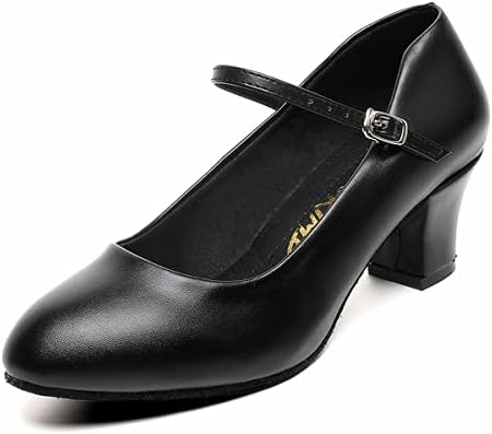 Обувь для художественной гимнастики и танцев Bokimd Womens Black Latin Salsa Character Shoes Bokimd