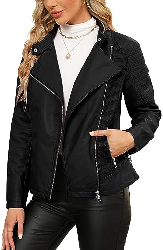 Женская Кожаная Куртка Bellivera Cropped Faux Leather Bomber Bellivera