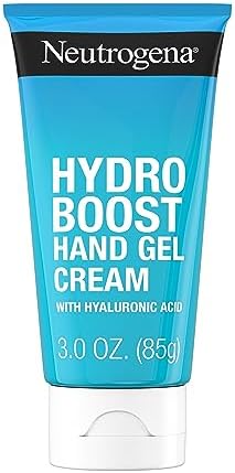 Neutrogena Hydro Boost Hydrating Hand Gel Cream with Hyaluronic Acid for Instantly Quenched, Soft & Supple Hands, Lightweight, Non-Greasy & Quick Absorbing Hand Lotion, Travel Size, 3 Oz Neutrogena