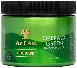 As I Am Curl Color - Cool Blue - 6 ounce - Color & Curling Gel - Temporary Color - Medium Hold - with Jamaican Black Castor Oil, Ceramides, & Betaine - Vegan & Cruelty Free As I Am