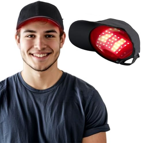 Laser Hair Growth Cap, Red Light Therapy for Hair Loss,Hair Loss Treatments Hat for Men & Women, with Built-in Battery & Controller TEKWOOV