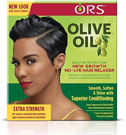 ORS Olive Oil Built-In Protection New Growth No-Lye Hair Relaxer - Extra Strength (Pack of 2) ORS