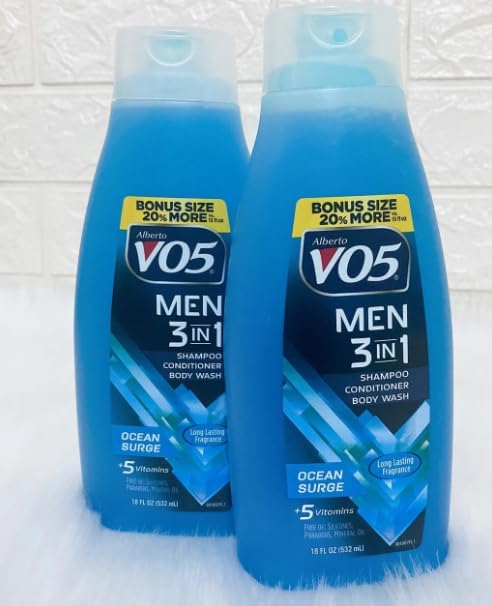 VO5 Men's 3-in-1 Ocean Surge Shampoo, Conditioner & Body Wash Gel (2 Pack)18-oz. Generic