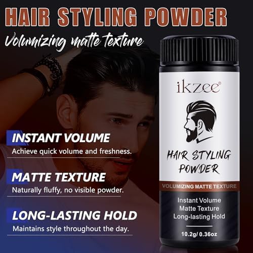 Hair Styling Powder for Men & Women, Hair Texturizing Powder, Volumizing Powder for Hair, Long-lasting Hold, Matte Texture Powder for Men, Easy To Use 0.72oz Generic