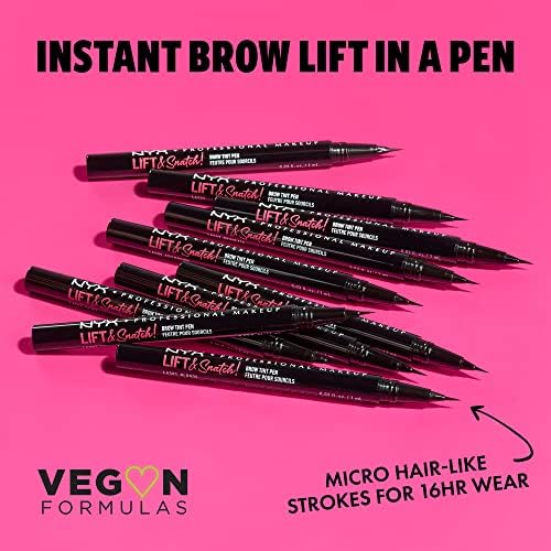 NYX PROFESSIONAL MAKEUP Lift & Snatch Eyebrow Tint Pen, Ash Brown (Pack Of 2) Nyx