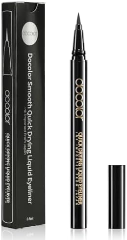 Docolor Waterproof Eyeliner Pen Longwearing with Ultra-Fine Tip Liquid Eye Liner (White) Docolor