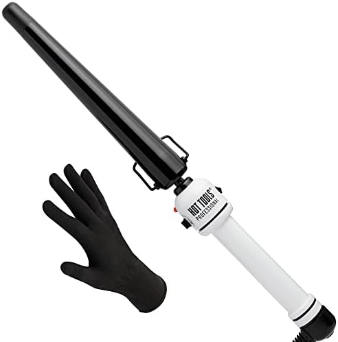 HOT TOOLS Professional Nano Ceramic Extra Long Tapered Curling Iron for Shiny Curls, 3/4 to 1 1/4 Inches Hot Tools