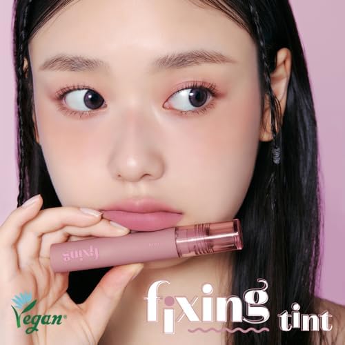 ETUDE Fixing Tint #15 Woody Pink (23AD) | Long Lasting High Pigmented Liquid Lipstick | Waterproof Lightweight Matte Finish Lip Stain | Full Coverage Etude