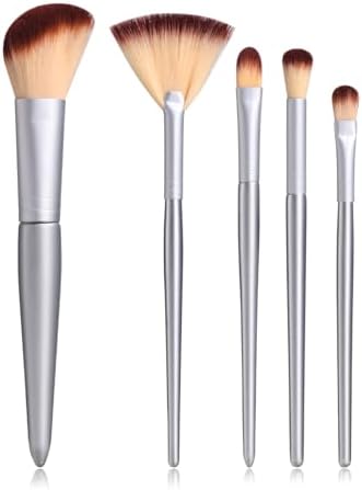 BS-MALL Makeup Brushes 5 Pcs Silver Bs-Mall