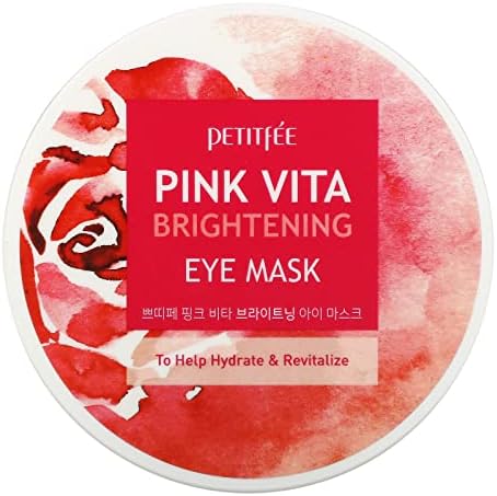 Petitfee Pink Vita Brightening Eye Mask, 60 Pieces, 70 g Petitfee