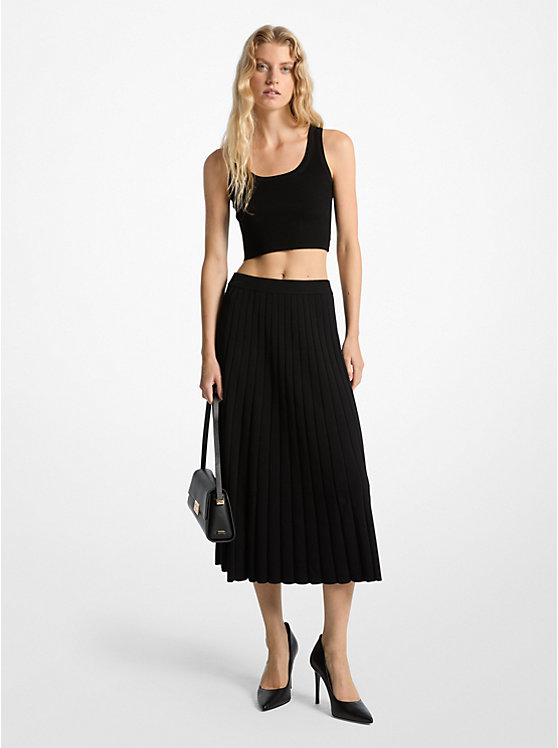 Женская Юбка Michael Kors Ribbed Stretch Knit Midi Michael Kors