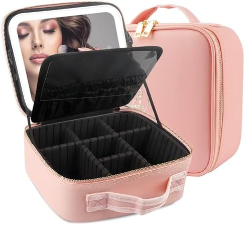 Чемодан MOMIRA Makeup Bag с зеркалом и подсветкой, аквамариновый MOMIRA