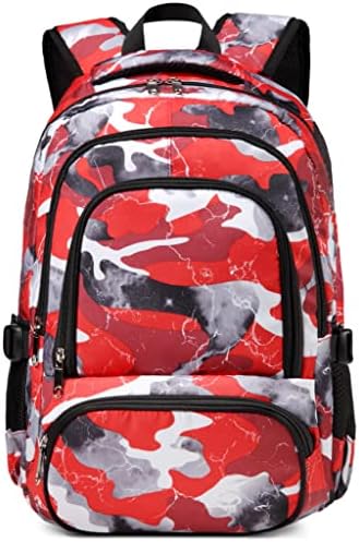 BLUEFAIRY Kids Backpack for Boys Elementary School Bags Primary Middle School Bookbags for Childs Water Resistant Back to School Gifts Son Mochila Escolares para Niños Aged 8-10 17 Inch Camo Blue Bluefairy