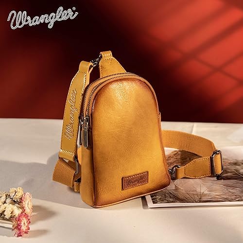 Wrangler Crossbody Bags for Women Small Sling bag and Chest Bag with Adjustable Strap Gift Idea Wrangler