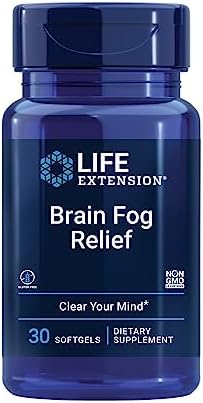 Life Extension Brain Fog Relief Caffeine-Free, Fast-Acting Nootropic Formula Helps Clear Your Mind – Gluten-Free, Non-GMO - 30 Softgels (Мягкие капсулы) Life Extension