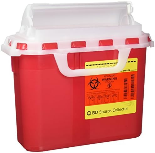 B-D Sharps Containers, 5.4 Quarts, Red Bd