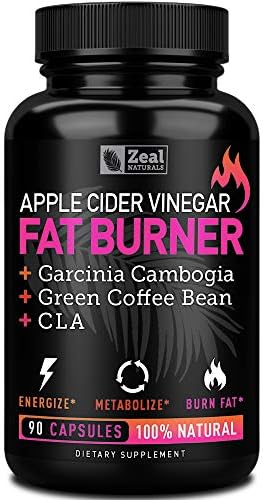 Apple Cider Vinegar Weight Management Pills for Women - Garcinia Cambogia + w. CLA & Green Coffee Bean Green Tea Zeal Naturals