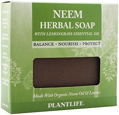 Plantlife Neem Herbal Bar Soap - Hand Crafted Using Plant-Based Ingredients - Made in California 4.5oz Bar Plantlife