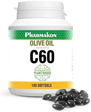 PHARMAKON C60 Enriched Olive Oil Capsules (Капсулы), Plant Based. (90 Count) PHARMAKON