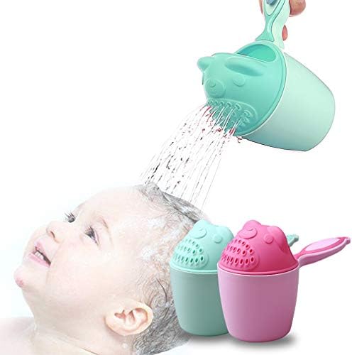 Rinse Shampoo Baby Bath Wash Hair Cup by Protecting Infant Eyes (Green) OLEWELL