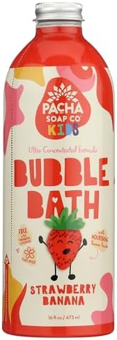 PACHA SOAP Kids Strawberry Banana Bubble Bath, 16 FZ Pacha Soap Co