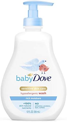 Baby Dove Tip to Toe Baby Wash and Shampoo For Baby's Delicate Skin Rich Moisture, Tear-Free and Hypoallergenic 13 oz Baby Dove