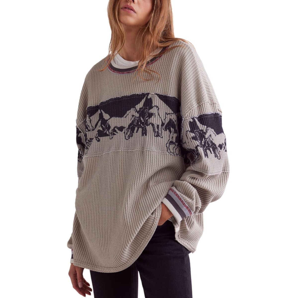 Женская Повседневная рубашка Free People Big Sky Graphic Free People